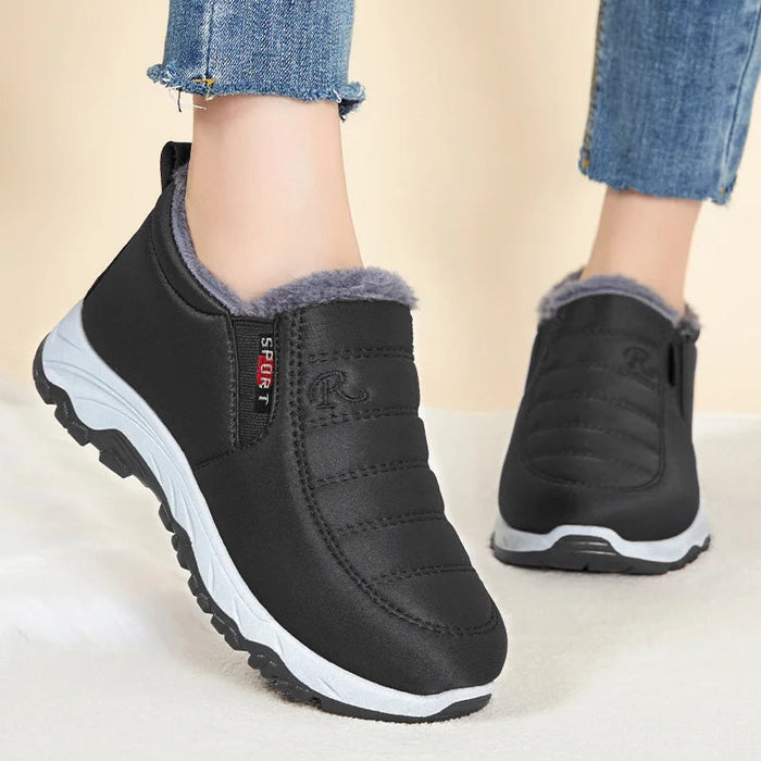 Quilted Waterproof Winter Boots for Women – Cozy & Stylish Slip-On Design