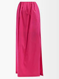 RAEY Gathered-Waist Side-Slit Taffeta Maxi Skirt - House Of Huntington