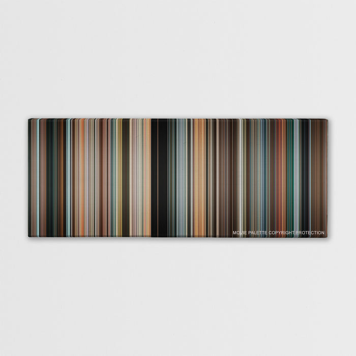 RED color palette canvas print: thousands of thin vertical stripes of color