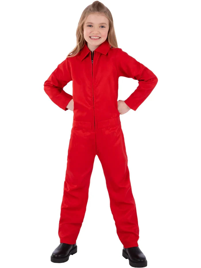 Red Boiler Suit Costume, Kids