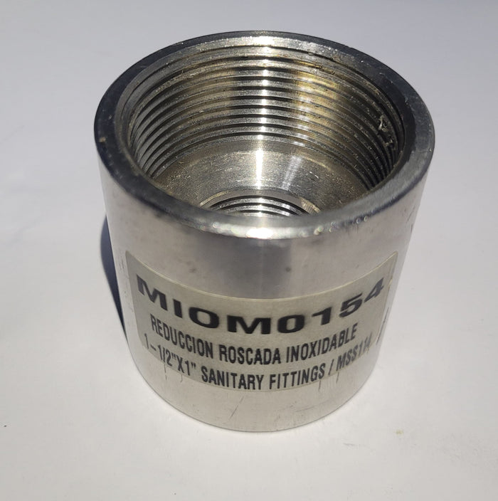 REDUCCION ROSCADA INOXIDABLE 1½" X 1" SANITARY FITTINGS / MSS114