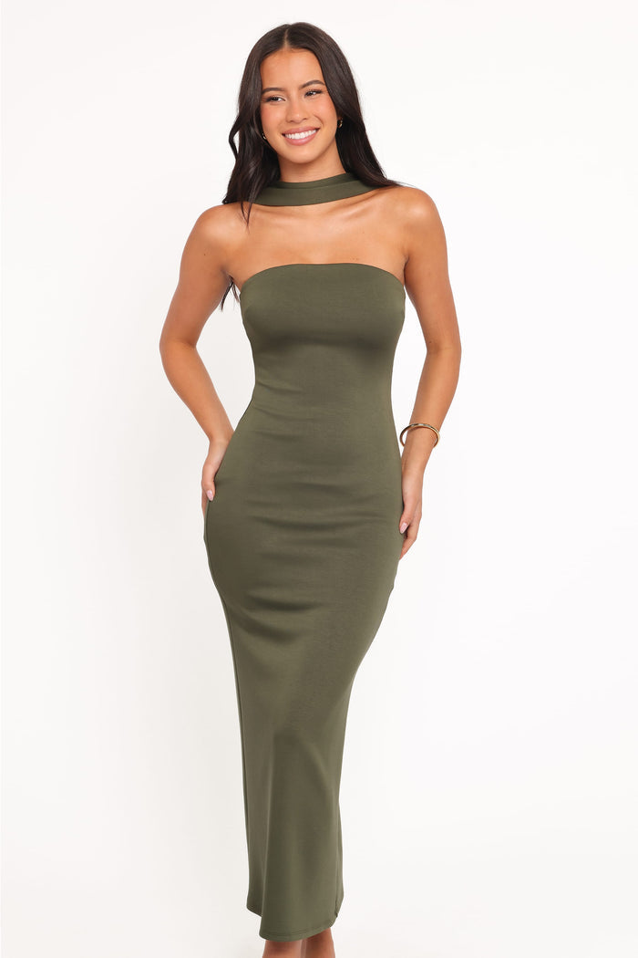 Petal and Pup USA DRESSES Regan Midi Dress - Olive