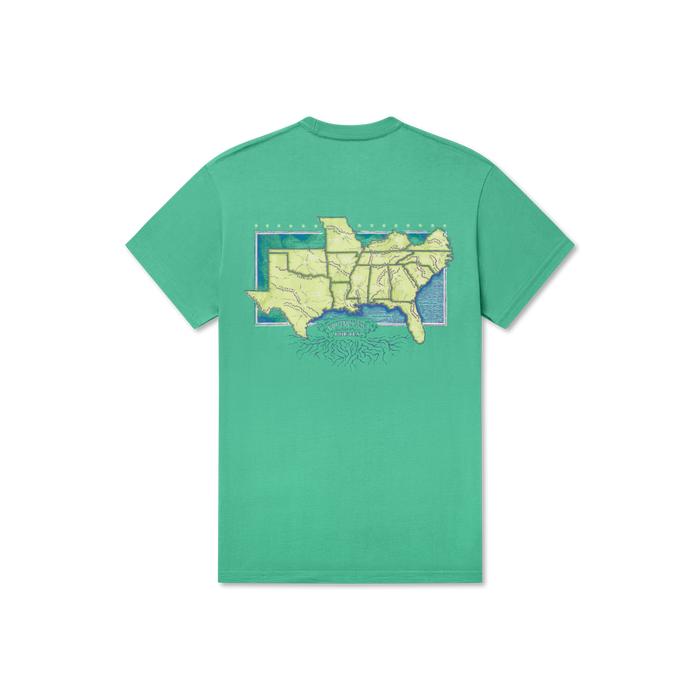 Bimini Green | River Route Collection Tee | The South