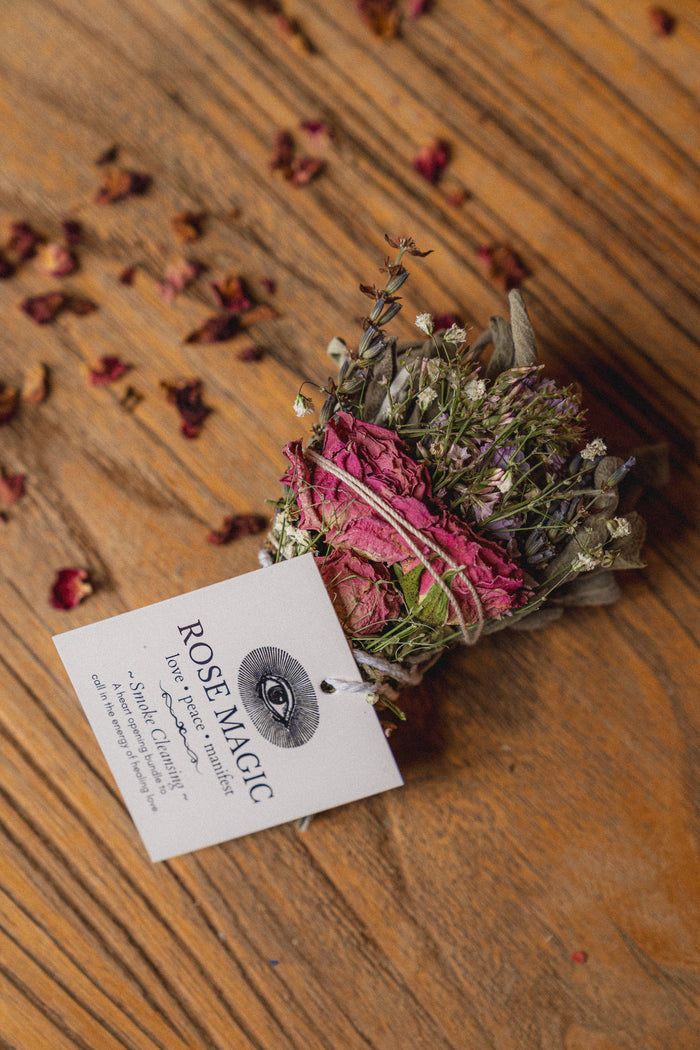 ROSE MAGIC MINI WAND | Heart Opening Smoke Bundle*