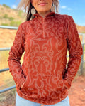 Rust Bootstitch Quarter Zip pullover