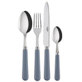 Sabre | Pop Unis | Light Gray | 4pc Dinner Fork, Dinner Knife, Soup Spoon, Teaspoon - Suzie Anderson Home