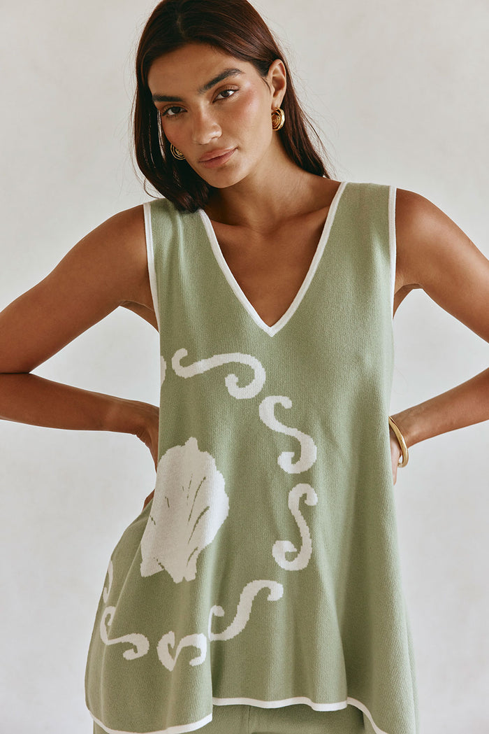 SAMPLE-Malani Top - Ocean Relic