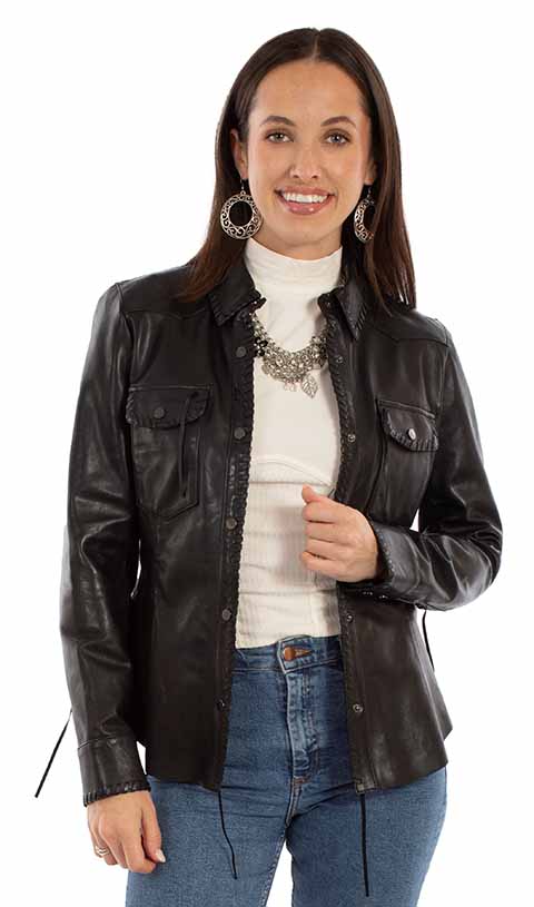Scully Women's Lamb Jacket in Black