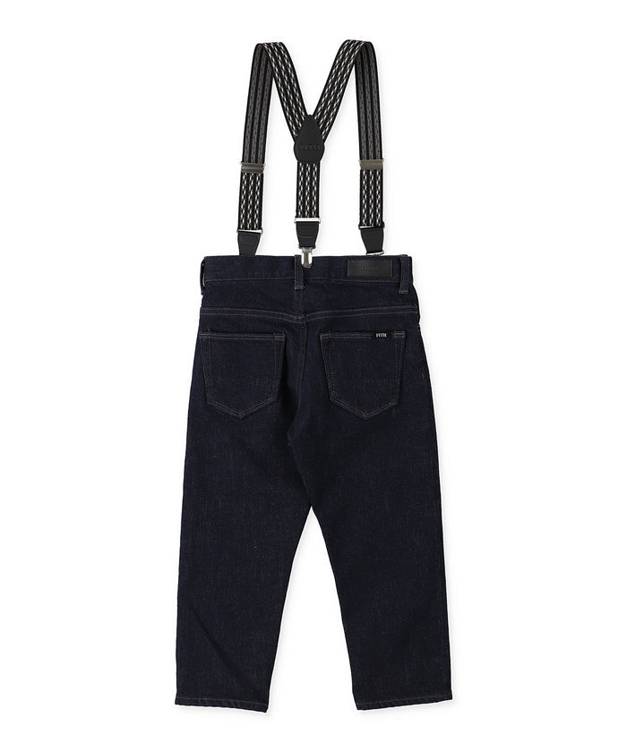 Selvedge Denim Suspender Tuck Pants