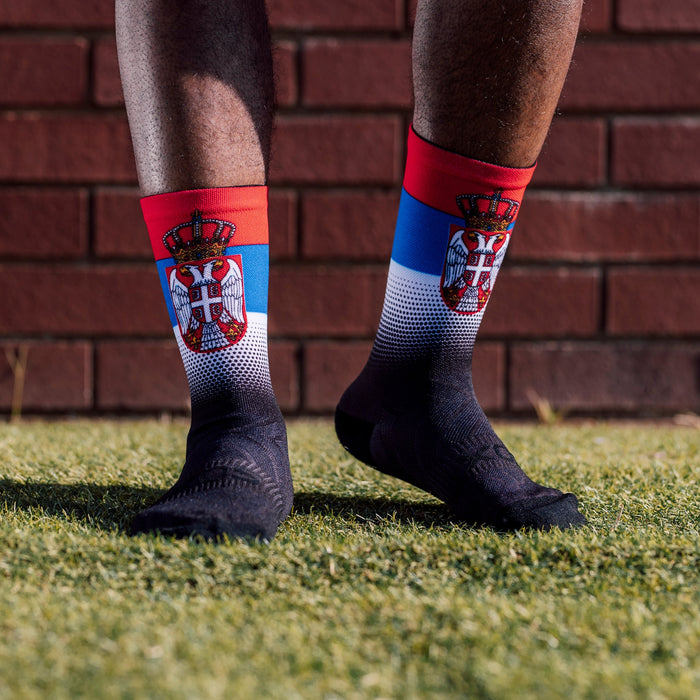 Serbia Flag Crew Socks