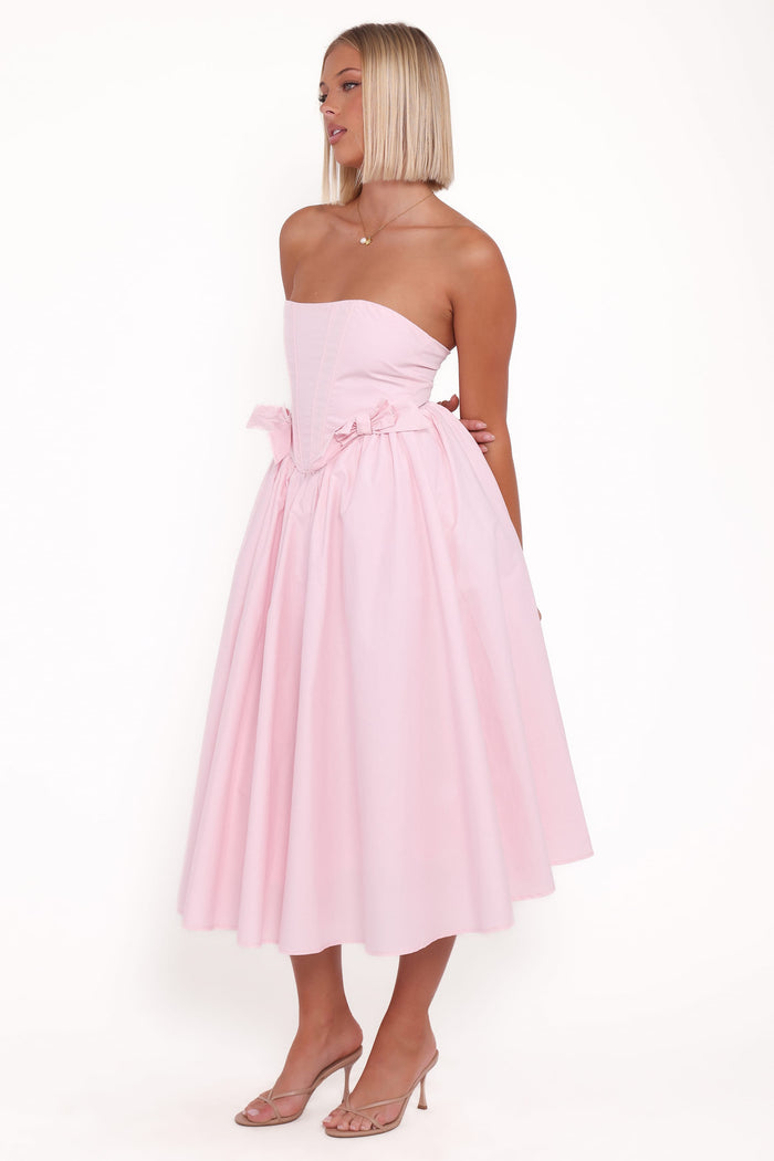 Petal and Pup USA DRESSES Seren Midi Dress - Pink (Hold for Amazon)