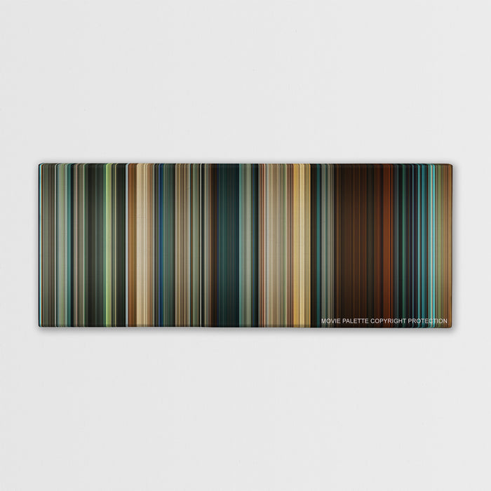 Seven Pounds color palette canvas print: thousands of thin vertical stripes of color