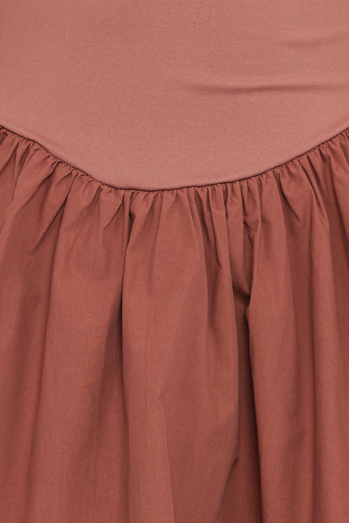 Petal and Pup USA DRESSES Sheena Long Sleeve Mini Dress - Mocha