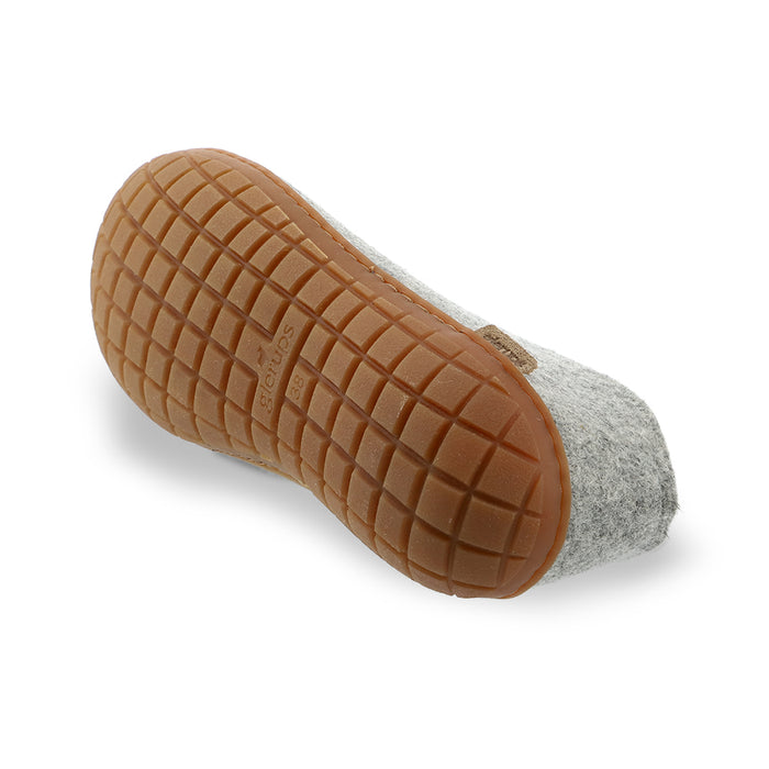 Shoe with natural rubber sole - honey - Grey