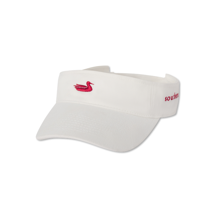 White Visor with Red Duck / Regular