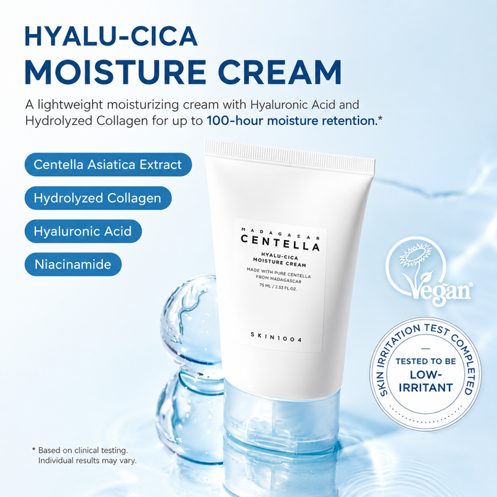 SKIN1004 Madagascar Centella Hyalu-Cica Moisture Cream 75ml infographic
