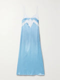 SLEEPING WITH JACQUES Francine Silk Lace Detail Slip Dress - House Of Huntington