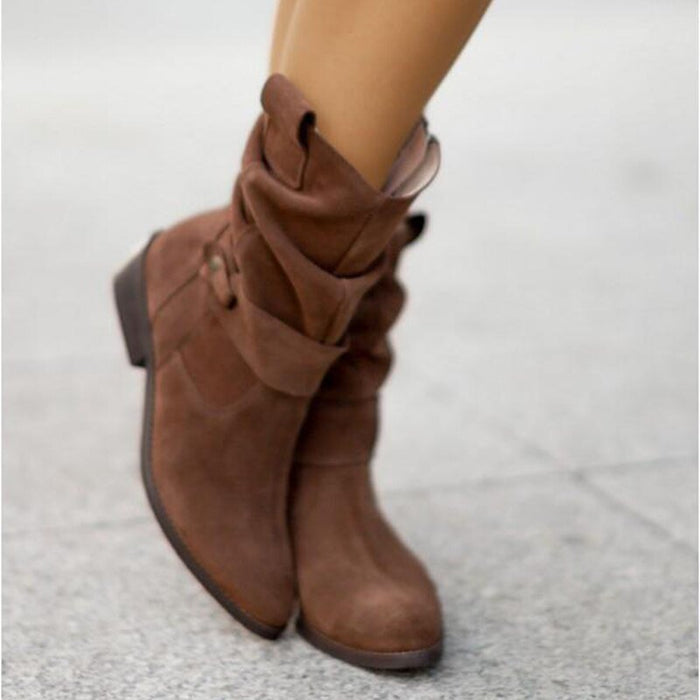 Slouched Black Ankle Boots for Women – Effortlessly Stylish & Comfortable