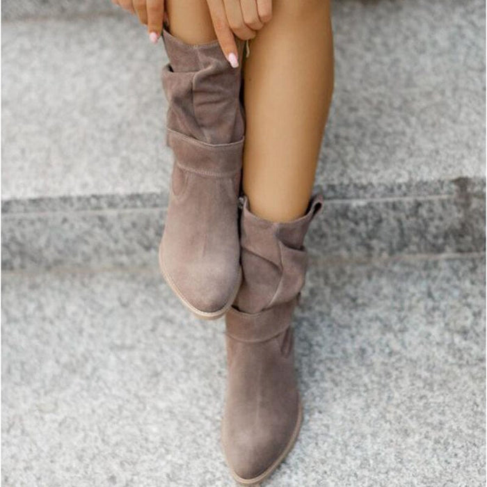Slouched Black Ankle Boots for Women – Effortlessly Stylish & Comfortable