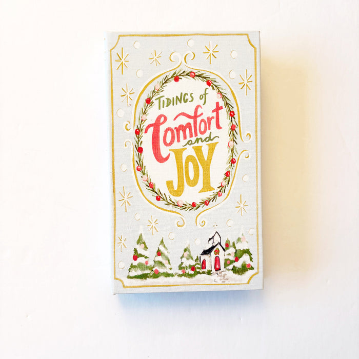 Small Holiday Canvas Book Storage Boxes