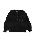 Smooth Cotton Jersey and Knit Cardigan