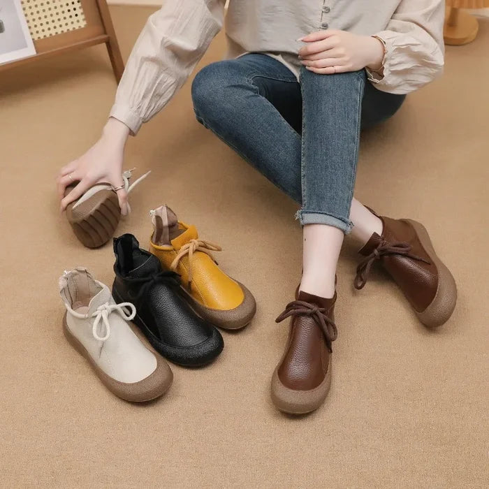 Soft Ankle Boots for Women – Retro Style & Comfortable Fit