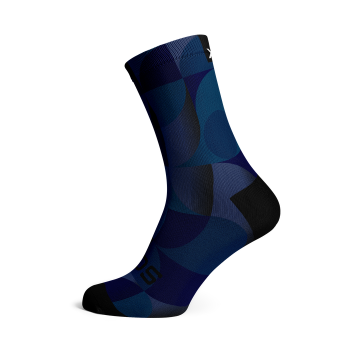 Solid Navy Crew Socks