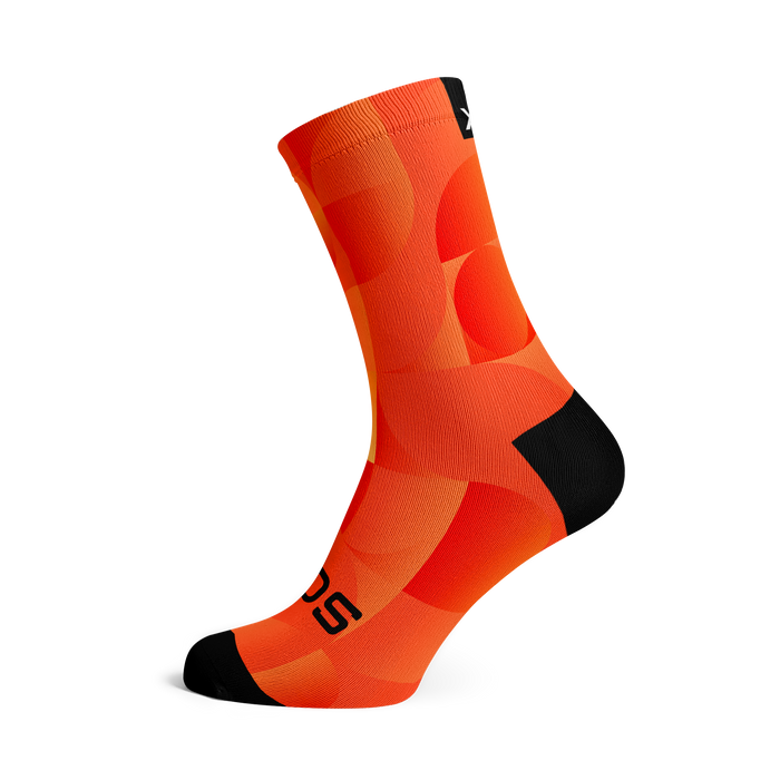 Solid Orange Crew Socks