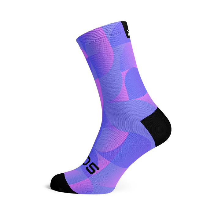 Solid Purple Crew Socks