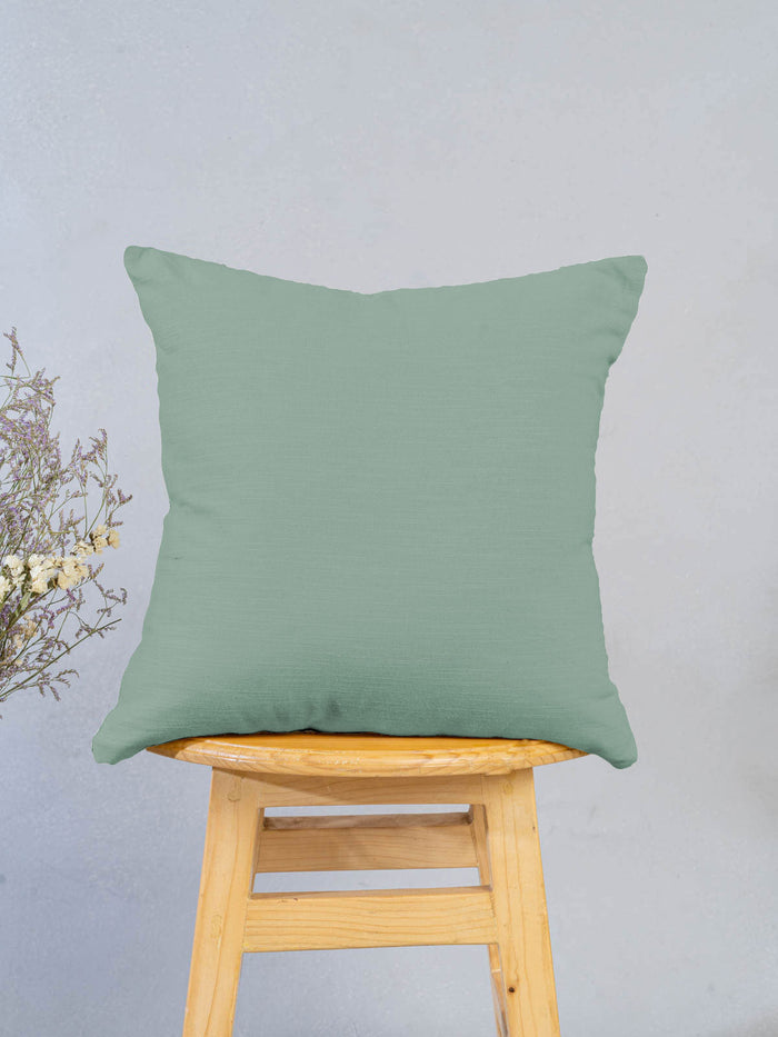 Solid Sage Green 100% cotton plain cushion cover for sofa