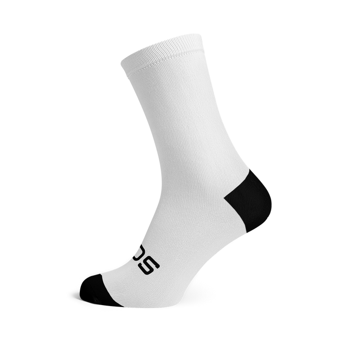 Solid White Crew Socks