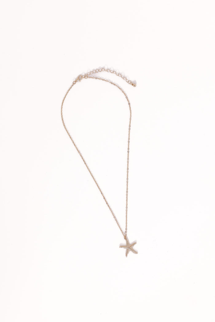 Petal and Pup USA ACCESSORIES Starfish Necklace - Gold One Size