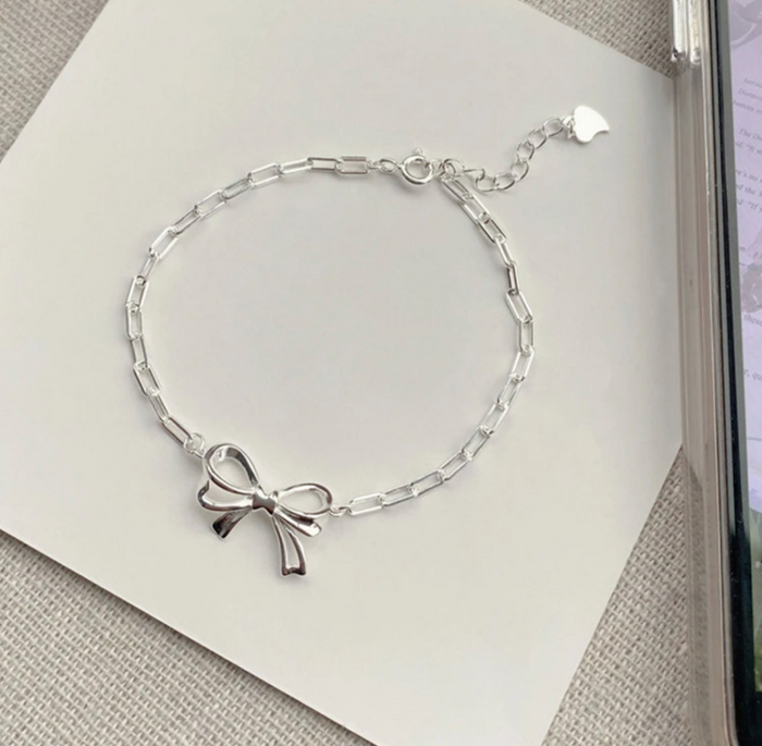 Sterling Silver Bow Bracelets- Two Styles - Pine & Moss