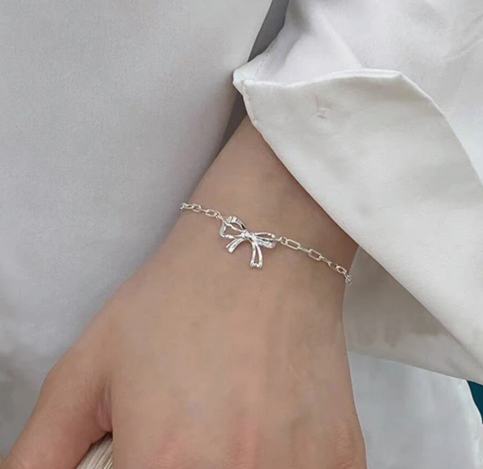 Sterling Silver Bow Bracelets- Two Styles - Pine & Moss
