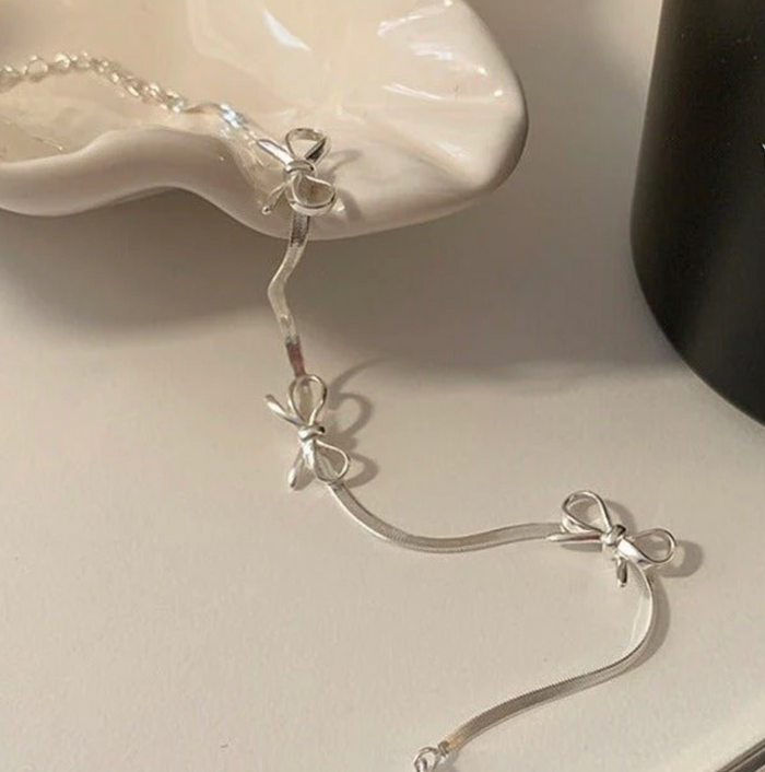 Sterling Silver Bow Bracelets- Two Styles - Pine & Moss