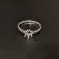 Sterling Silver or 14kt Gold 4, 5, 6, & 6.5mm Round Pre-Notched Blank Ring Size 5, 6, 7 or 8 shank setting Size 6, 7, or 8 163-262/143-262