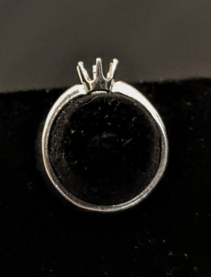 Sterling Silver or 14kt Gold 4, 5, 6, & 6.5mm Round Pre-Notched Blank Ring Size 5, 6, 7 or 8 shank setting Size 6, 7, or 8 163-262/143-262