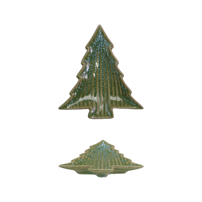 Stoneware Tree Shaped Dish