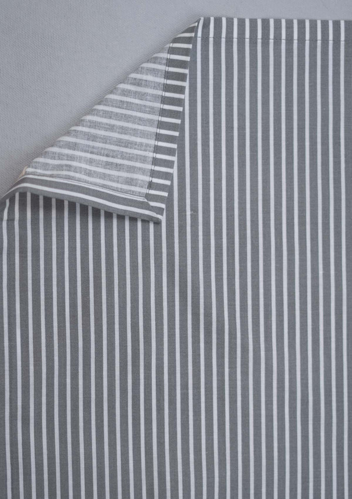 Stripes Flat sheet - Charcoal Grey