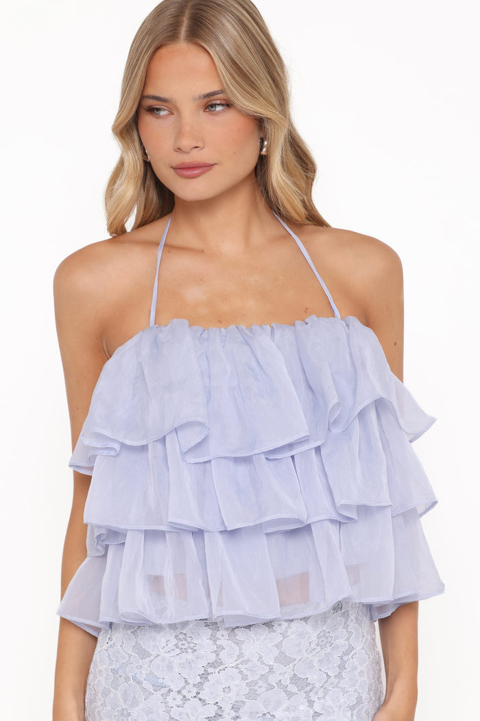 Petal and Pup USA TOPS Taelya Flounce Top - Blue