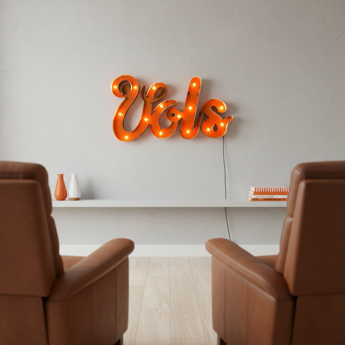 Tennessee Vols Lighted Recycled Metal Wall Decor