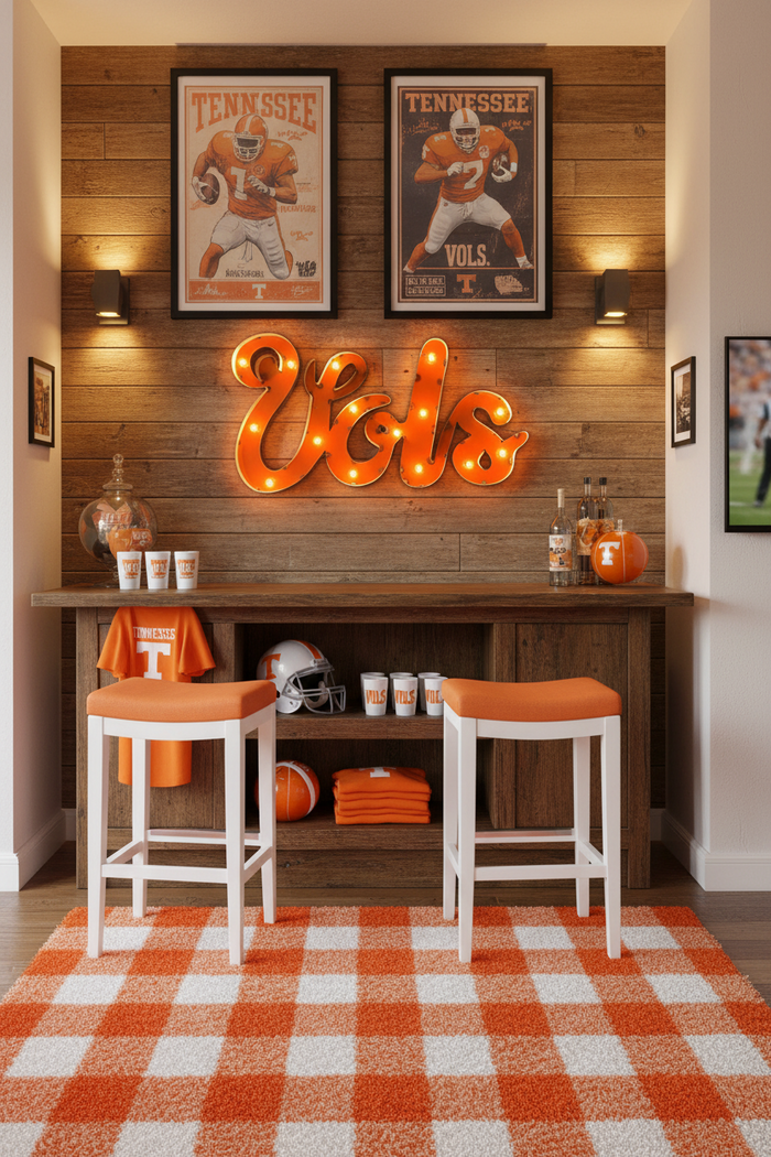 Tennessee Vols Lighted Recycled Metal Wall Decor