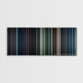 Terminator Genisys movie barcode canvas print, the whole film as stripes of color