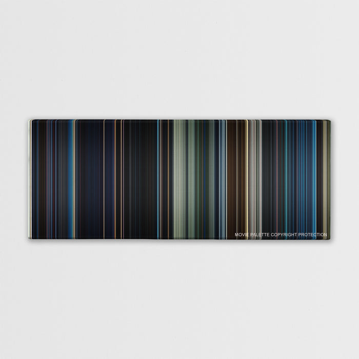 Terminator Genisys movie barcode canvas print, the whole film as stripes of color