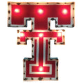 Texas Tech University Double T Logo Lighted Recycled Metal Wall Decor