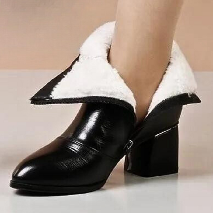 Textured Ankle Boots for Women – Stylish & Comfortable Block Heel
