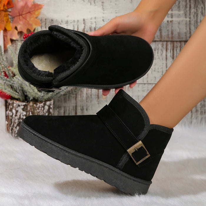 Textured Winter Snow Boots for Women – Cozy & Supportive Design