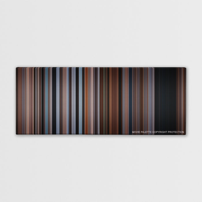 The Accountant color palette canvas print: thousands of thin vertical stripes of color