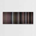 The Deer Hunter color palette canvas print: thousands of thin vertical stripes of color
