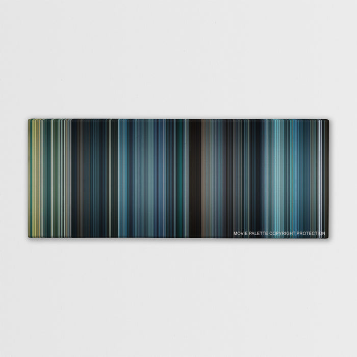 The Expendables 2 color palette canvas print: thousands of thin vertical stripes of color